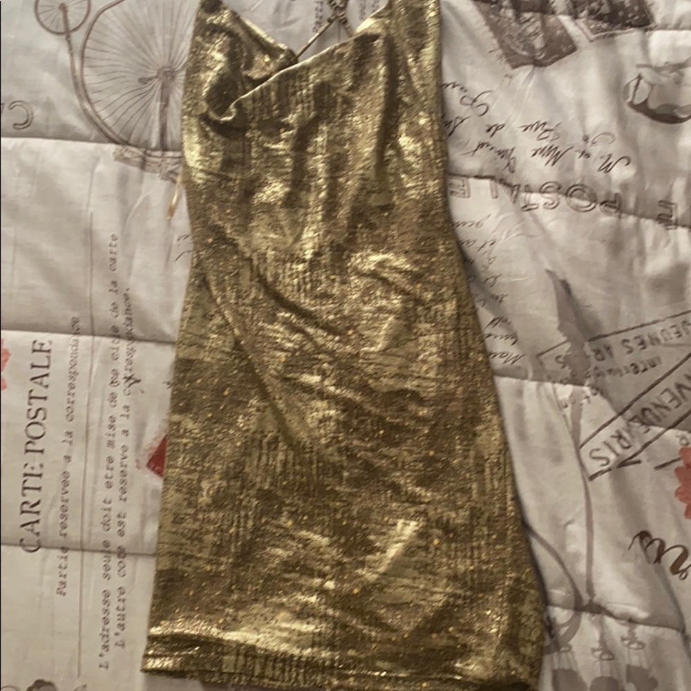 Kelis Metallic Dress Fashion Nova